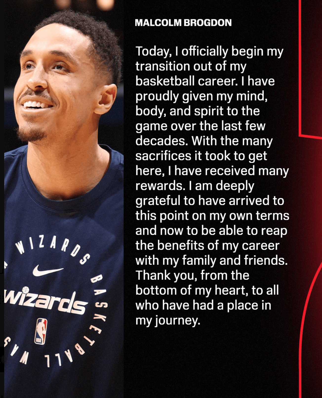 并能与亲友, 布罗格登退 并能与亲友, 布罗格登退